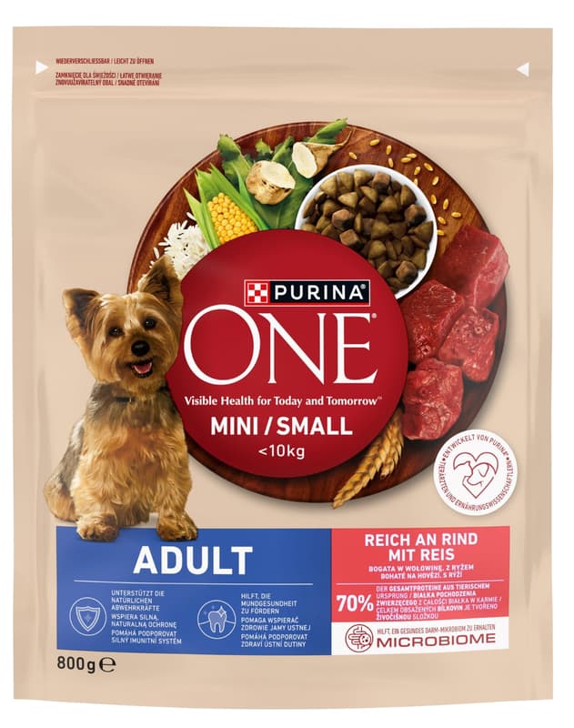 Purina ONE Mini Adult granule pro psy hovězí