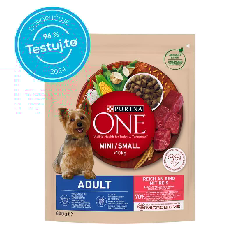 Purina ONE Mini Adult granule pro psy hovězí