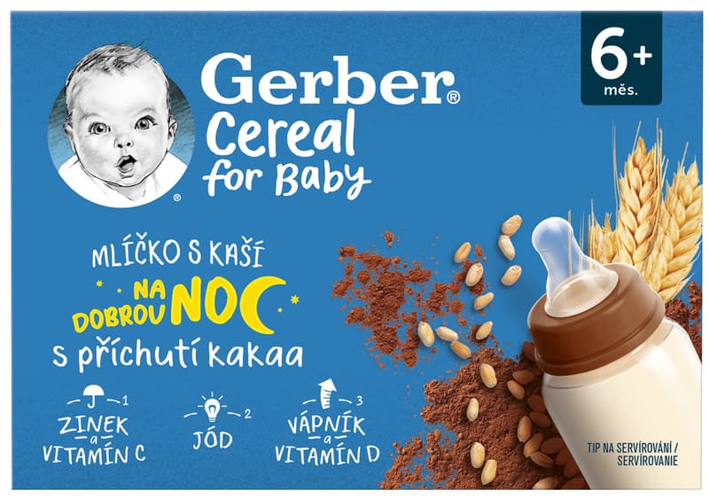 Gerber Cereal Milk with cocoa