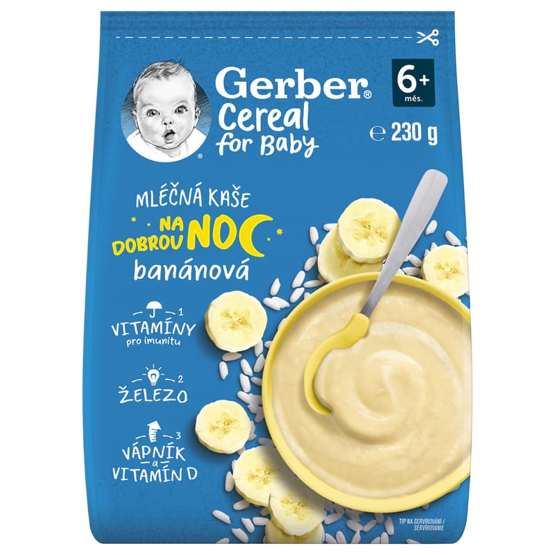 Gerber Cereal Banana Milk Porridge Good night