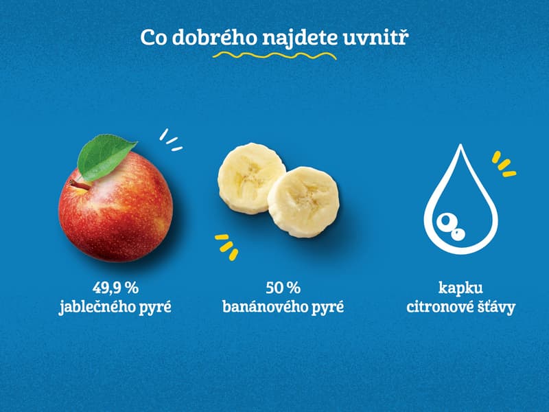 Gerber Natural Kapsička banán a jablko