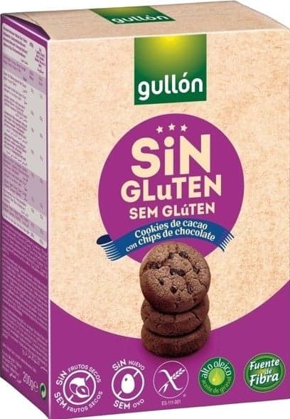 Gullón Bezlepkové sušenky s kousky čokolády