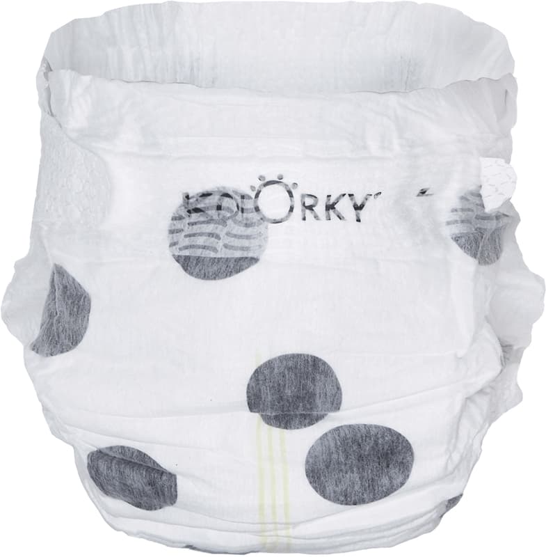 Kolorky EKO Jednorázové plenky deluxe velvet L puntíky (8–13 kg) 19 ks