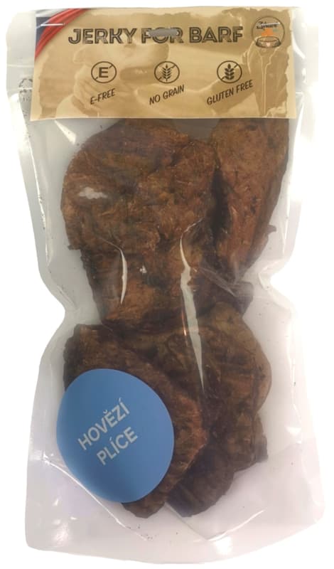 Do psí misky Jerky for barf Sušené hovězí plíce