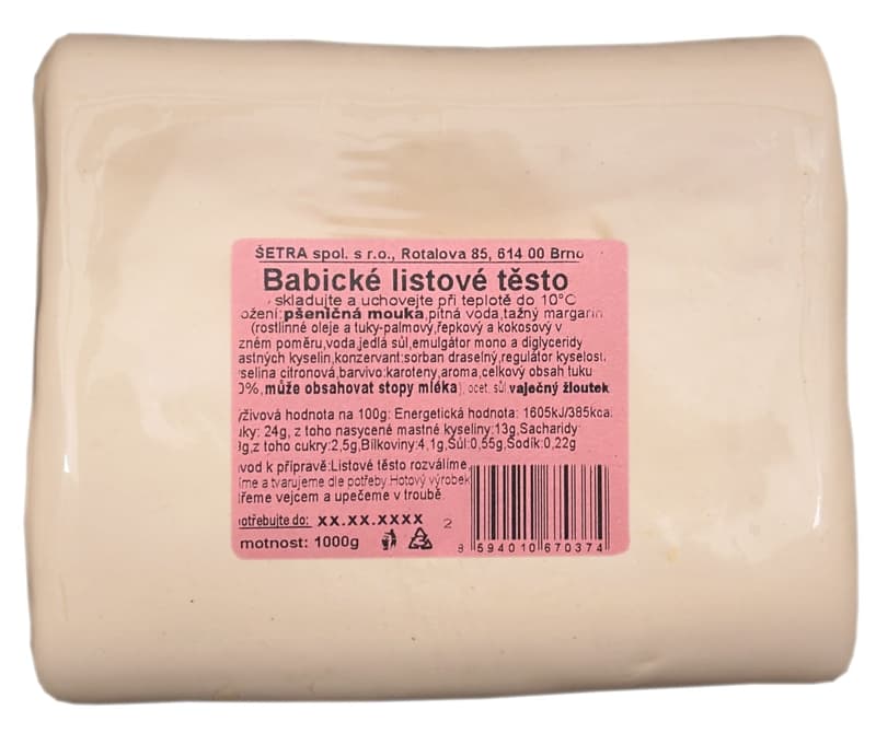Babické těsto Puff pastry