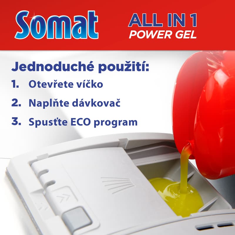 Somat All in 1 Lemon & Lime dishwasher gel (1.44 l)