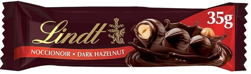 Lindt Noccionoir dark chocolate bar with hazelnuts