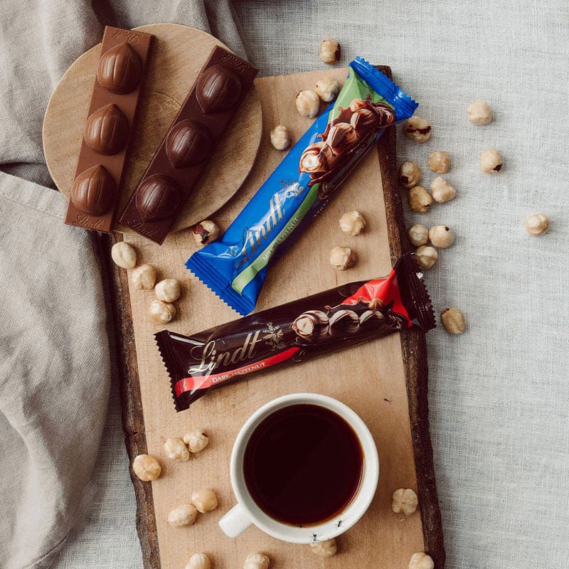 Lindt Noccionoir dark chocolate bar with hazelnuts