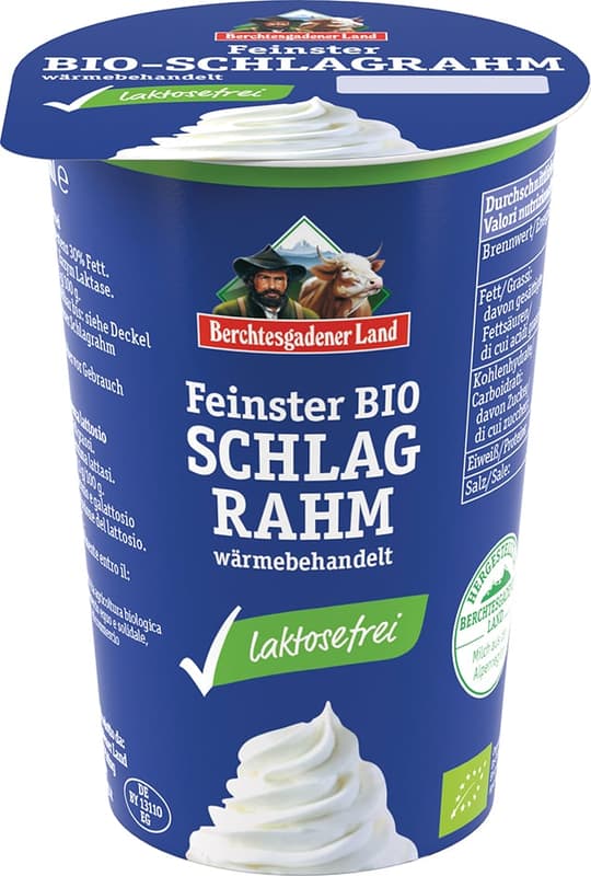 Berchtesgadener Land BIO Lactose-free whipping cream
