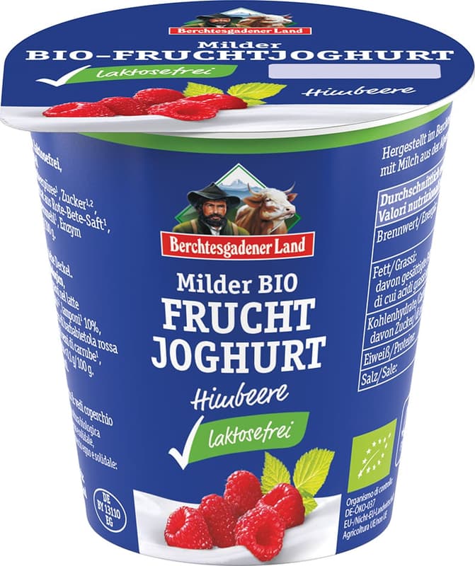 Berchtesgadener Land BIO Lactose-free raspberry yogurt