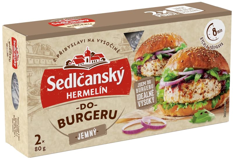 Sedlčanský Hermelín do burgeru, 2 ks
