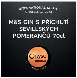 Marks & Spencer Gin s příchutí sevillských pomerančů 40 % obj.