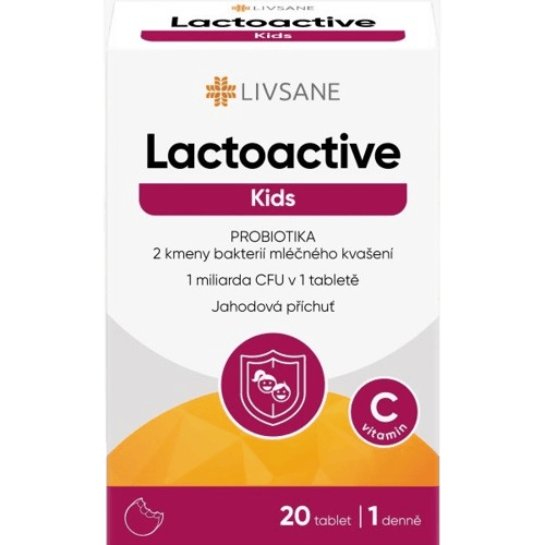 LIVSANE Lactoactive Kids PROBIOTIKA tbl.20