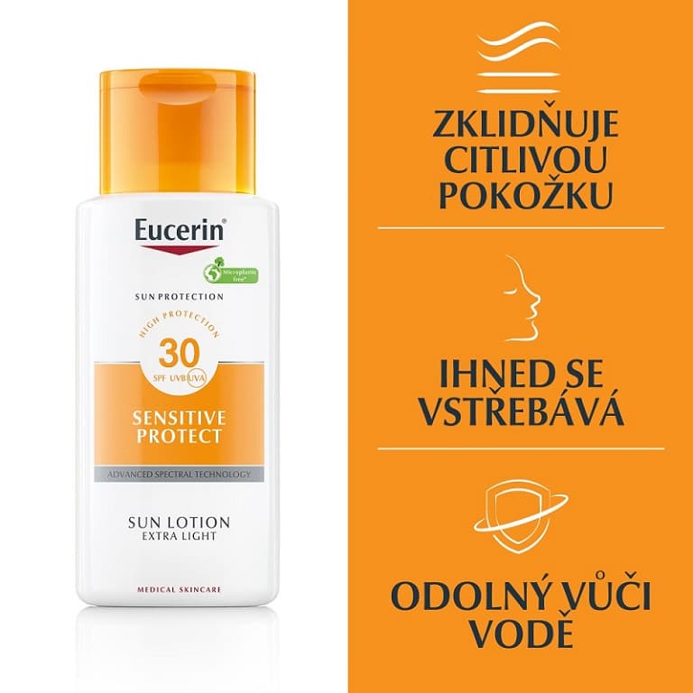 Eucerin SUN mléko na opalování Sensitive SPF50 150ml