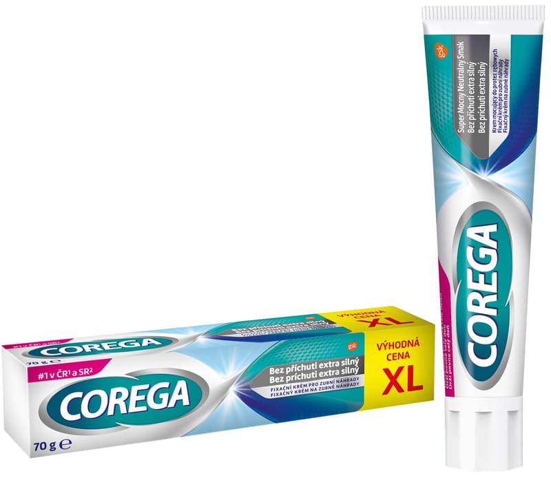 Corega Extra strong fixation cream without flavor XL