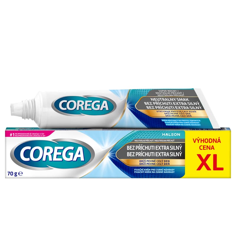 Corega Extra strong fixation cream without flavor XL