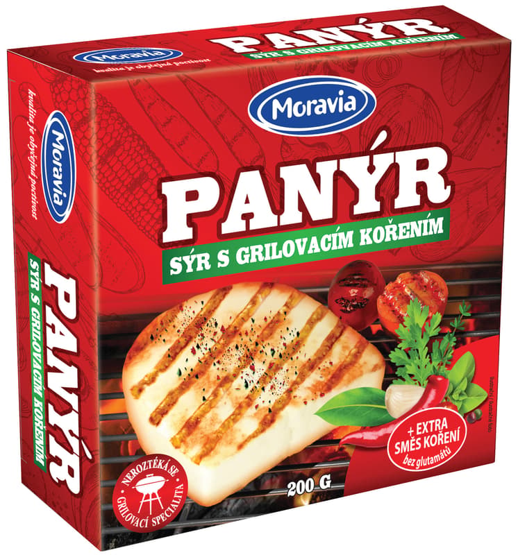 Moravia Fresh paneer cheese on the grill with spices