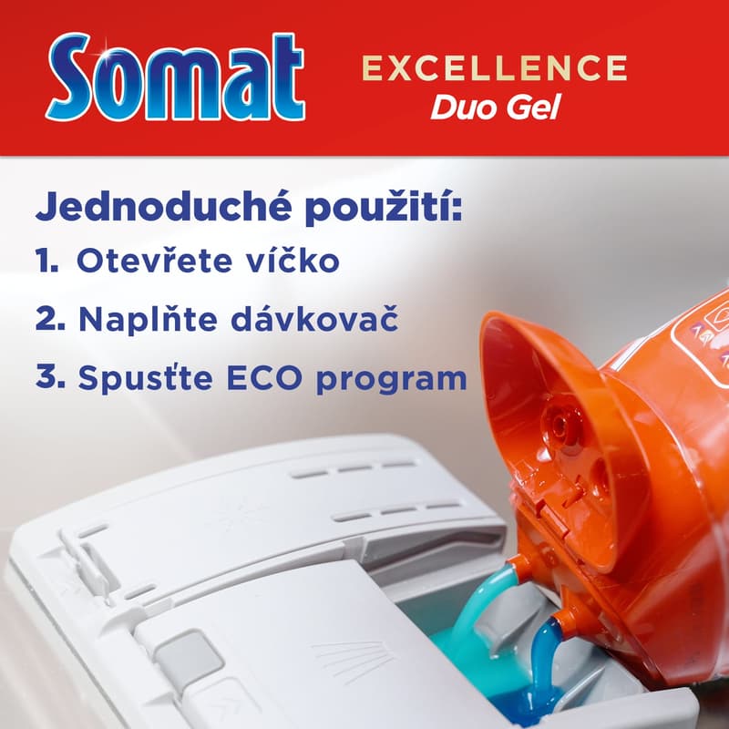 Somat Excellence Anti-Grease gel do myčky (2×0,81 l)