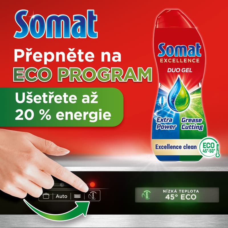 Somat Excellence Anti-Grease gel do myčky (2×0,81 l)