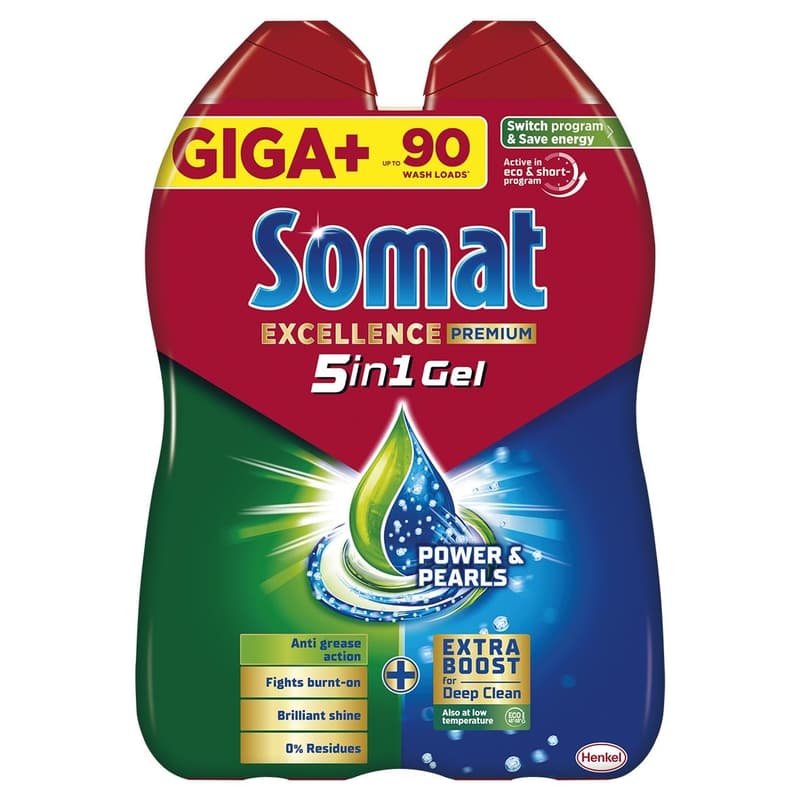 Somat Excellence Anti-Grease gel do myčky (2×0,81 l)