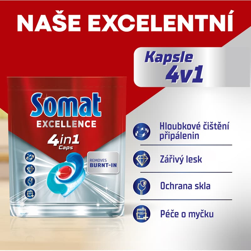 Somat Excellence 4v1 kapsle do myčky