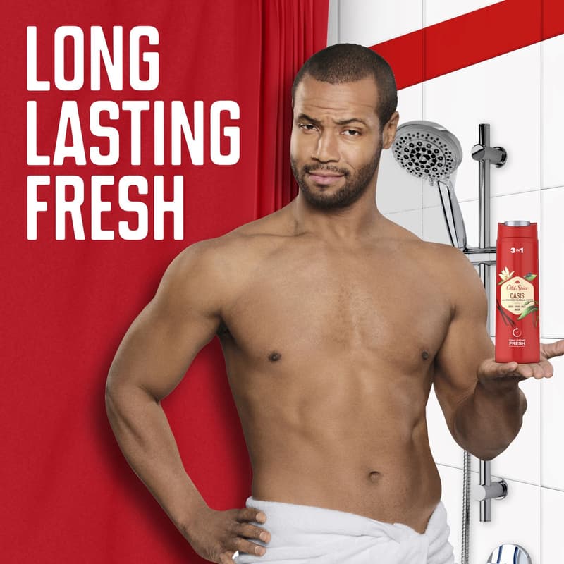 Old Spice Oasis sprchový gel pro muže 3v1 s vůní kouřové vanilky