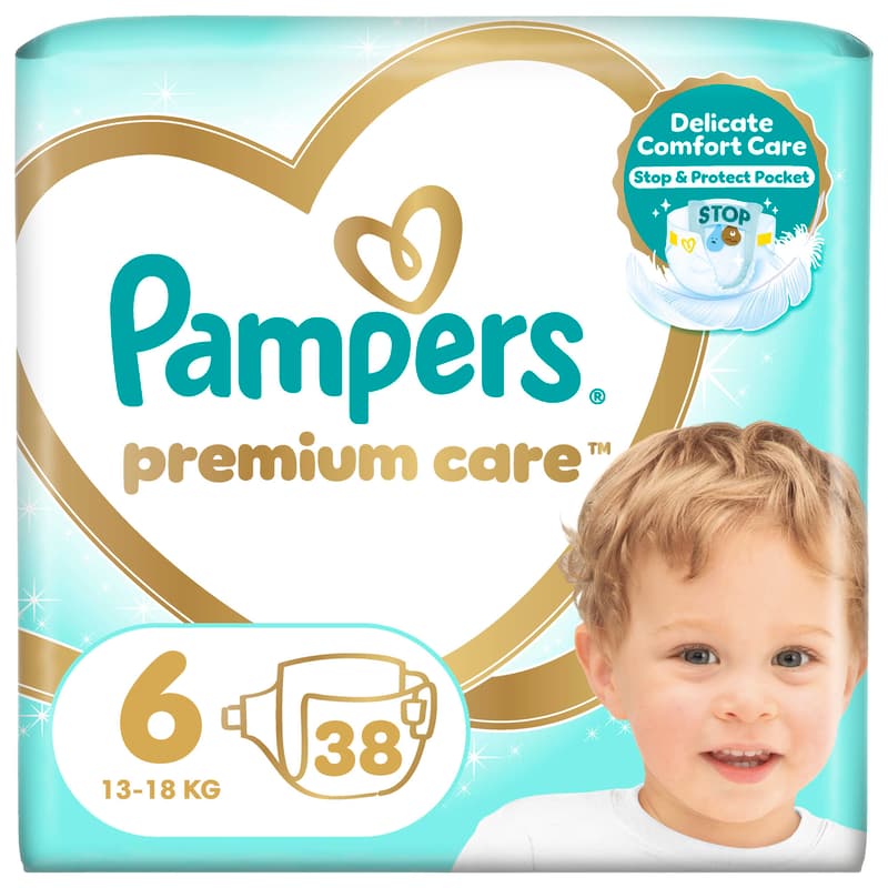 Pampers Premium Care jednorázové plenky 6 (13–18 kg)