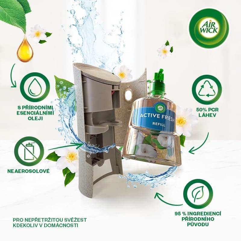 Air Wick Active Fresh water-based refill for automatic diffuser - jasmine flowers