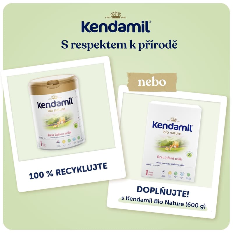 Kendamil BIO Nature počáteční mléko 1 DHA+
