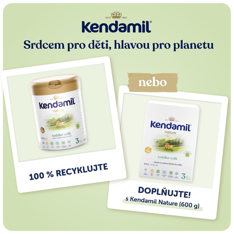 Kendamil Nature pokračovací mléko 3 HMO+