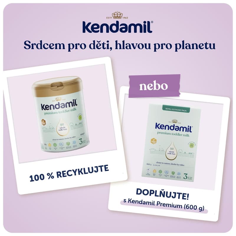Kendamil Premium batolecí mléko 3 HMO+
