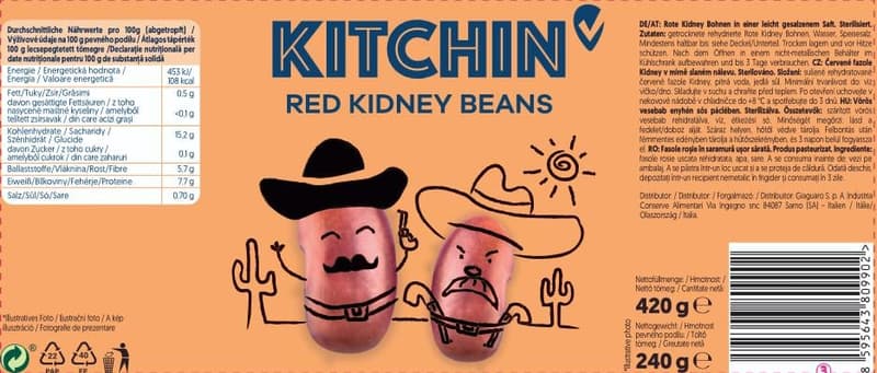 Kitchin Red kidney beans in a slightly salty pickle