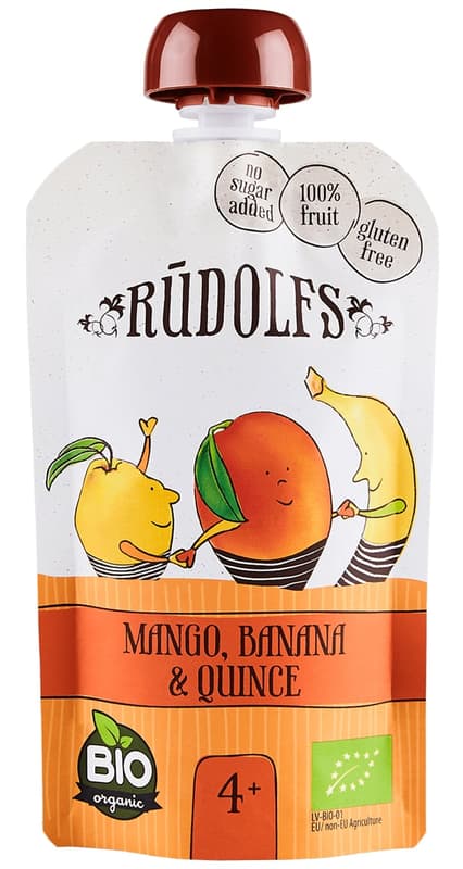 Rudolfs BIO pouch Mango, banana and quince