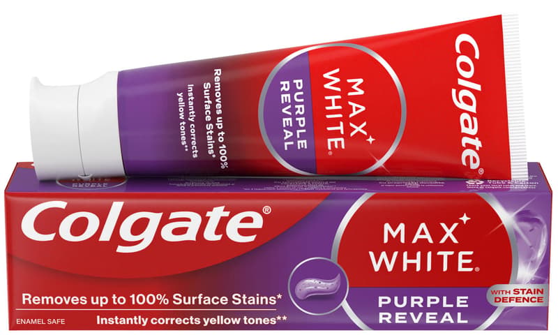 Colgate Max White Purple Reveal whitening toothpaste