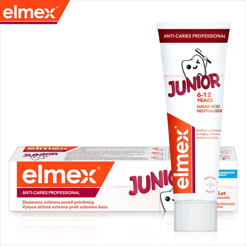 elmex Junior Anti-Caries Professional dětská zubní pasta pro děti ve věku 6–12 let