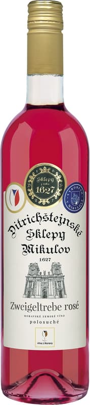 Ditrichštejnské sklepy Mikulov Zweigeltrebe rosé Moravské zemské víno