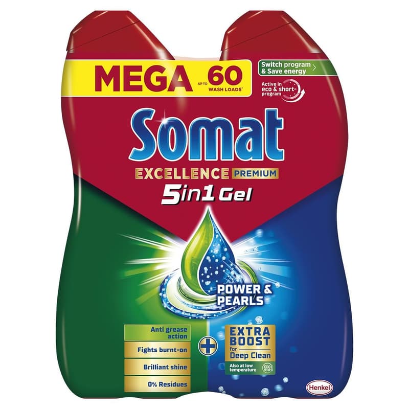 Somat Excellence Anti-Grease dishwasher gel (1,08 l)