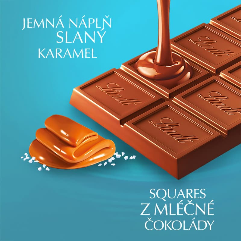 Lindt Čokoláda LINDOR Tabulková slaný karamel