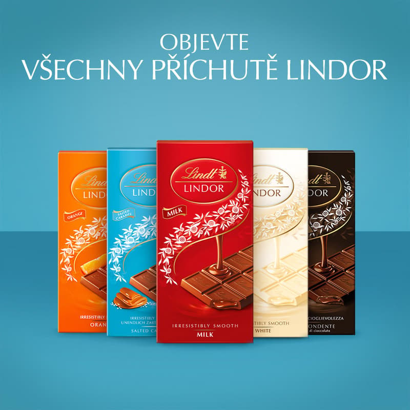 Lindt Čokoláda LINDOR Tabulková slaný karamel