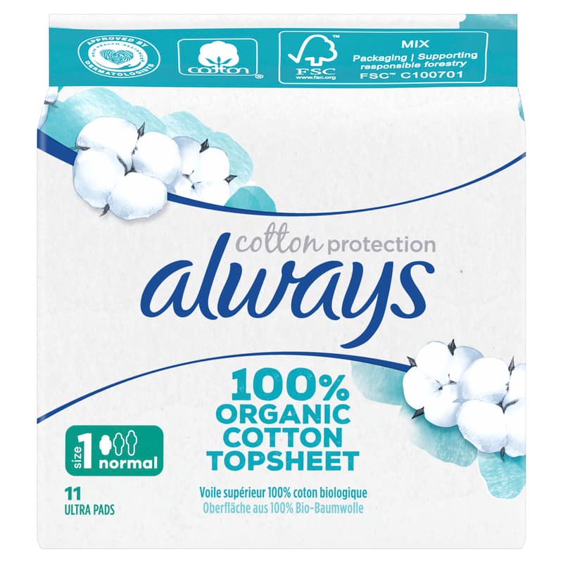 Always Cotton Protection Ultra Normal Hygienické vložky s křidélky