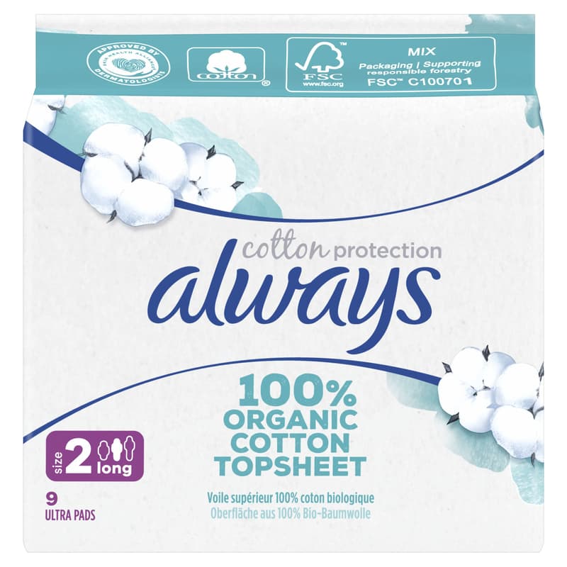Always Cotton Protection Ultra Long Hygienické vložky s křidélky