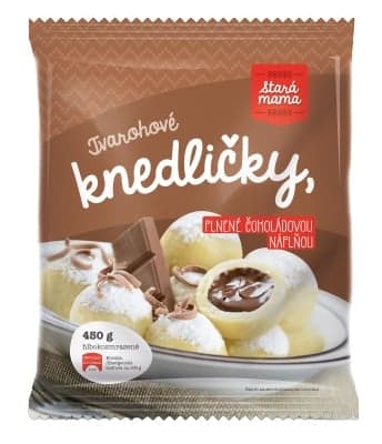 Stará mama Curd dumplings filled with chocolate filling (frozen)