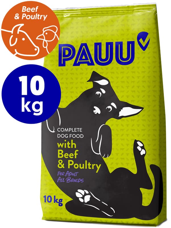 Pauu Granules with beef and poultry for dogs