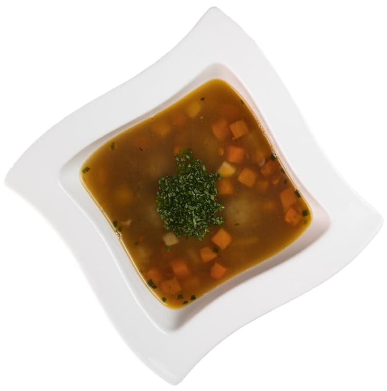 Beef consomé witl liver dumplings by Petr Bureš