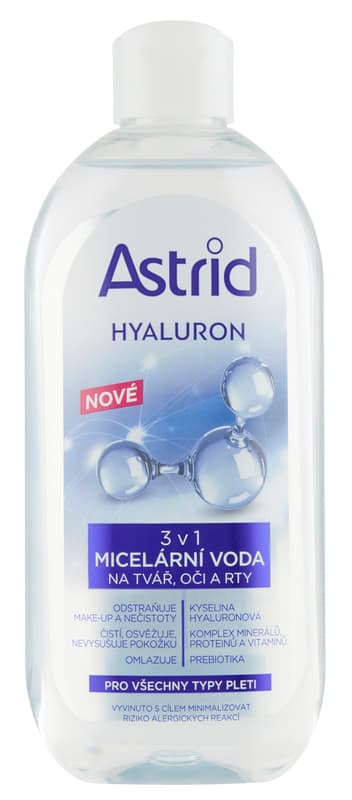 Astrid Hyaluron Micellar water for face, eyes and lips 3 in 1