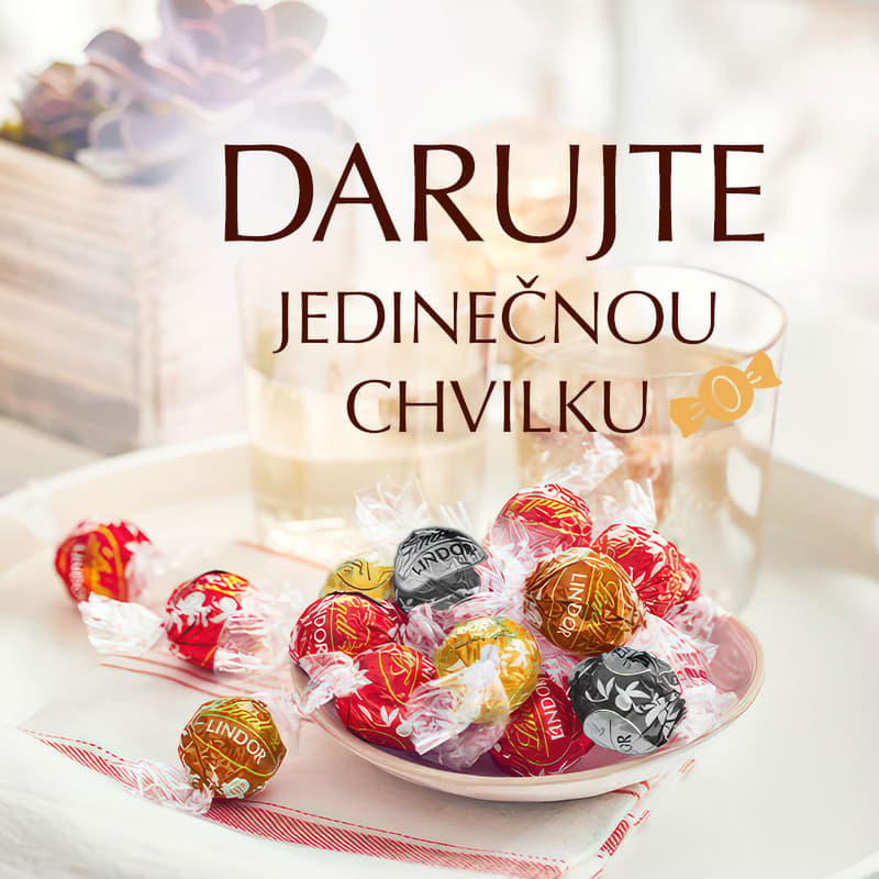 Lindt Bonboniéra LINDOR Maxibalení čokoládových pralinek zlatý mix