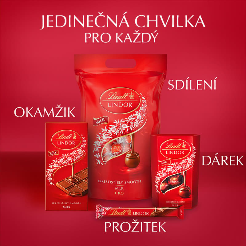 Lindt Chocolate Box LINDOR pralines Milk chocolate mini pack