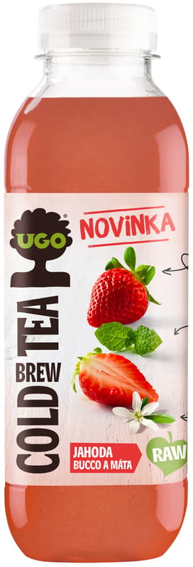 UGO RAW Cold Brew Tea Strawberry, Bucco, Mint