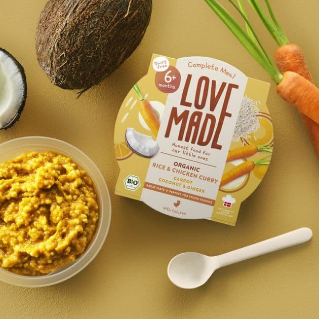 LoveMade BIO Kuřecí curry s rýží pro děti od 6. měsíce