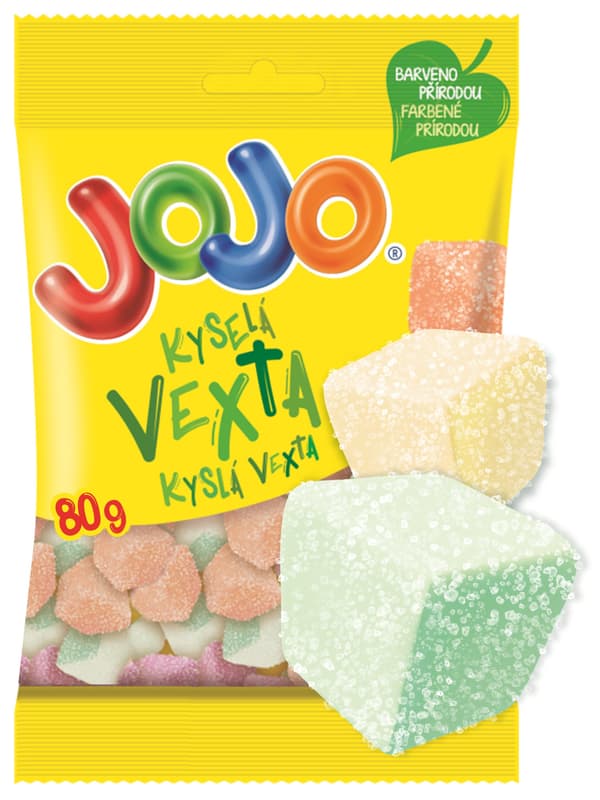 Jojo Vexta kyselá, želé bonbóny s ovocnými příchutěmi